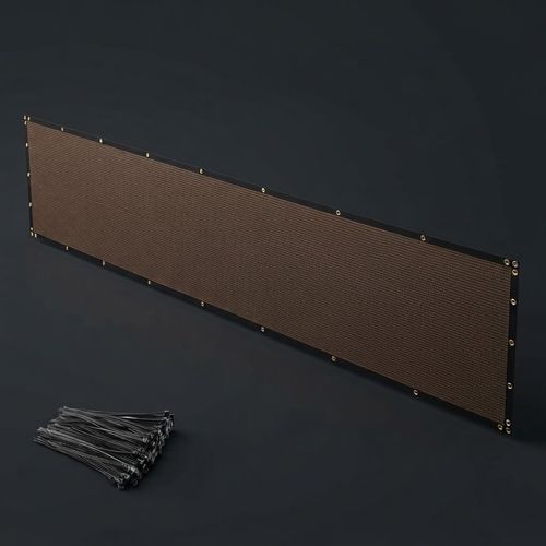 Privacy Fence Screen 5 x 23 ft, Brown Mesh